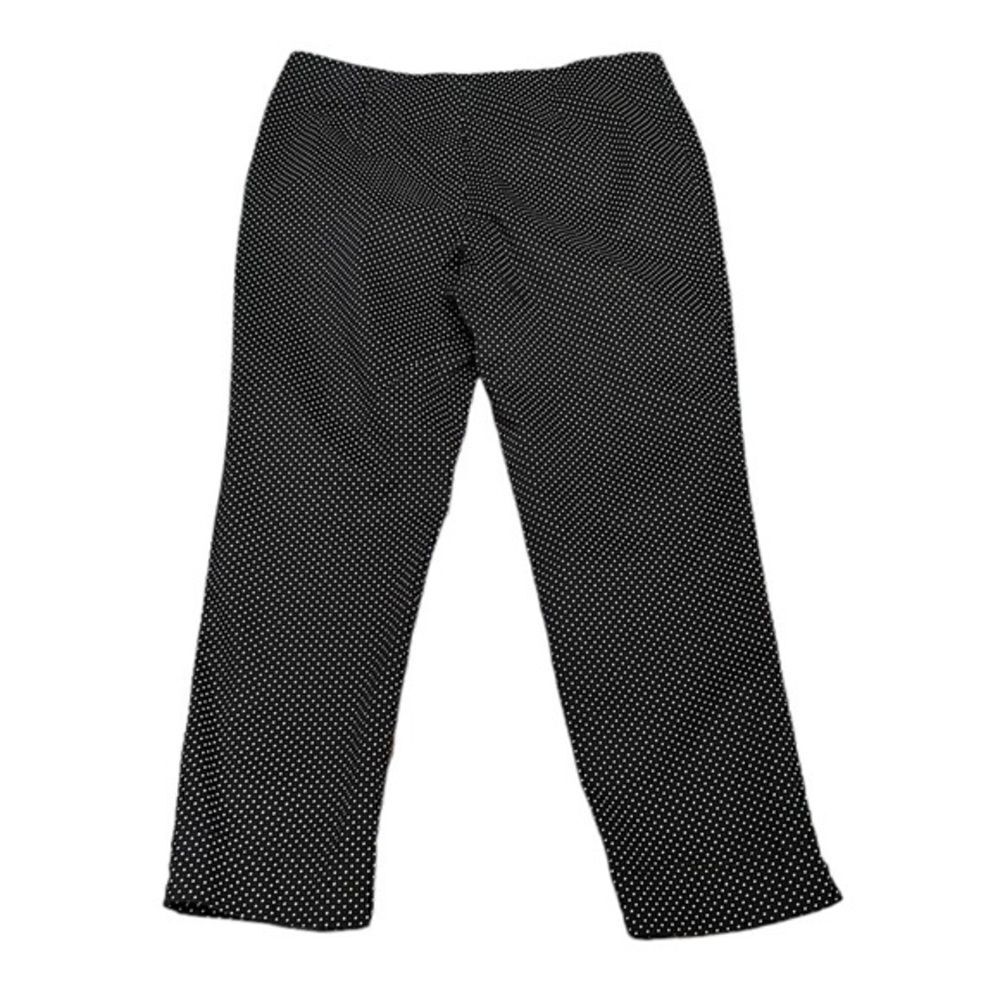Ellen Tracy Navy‎ And White Polkadot Pull On Pants, Size 10